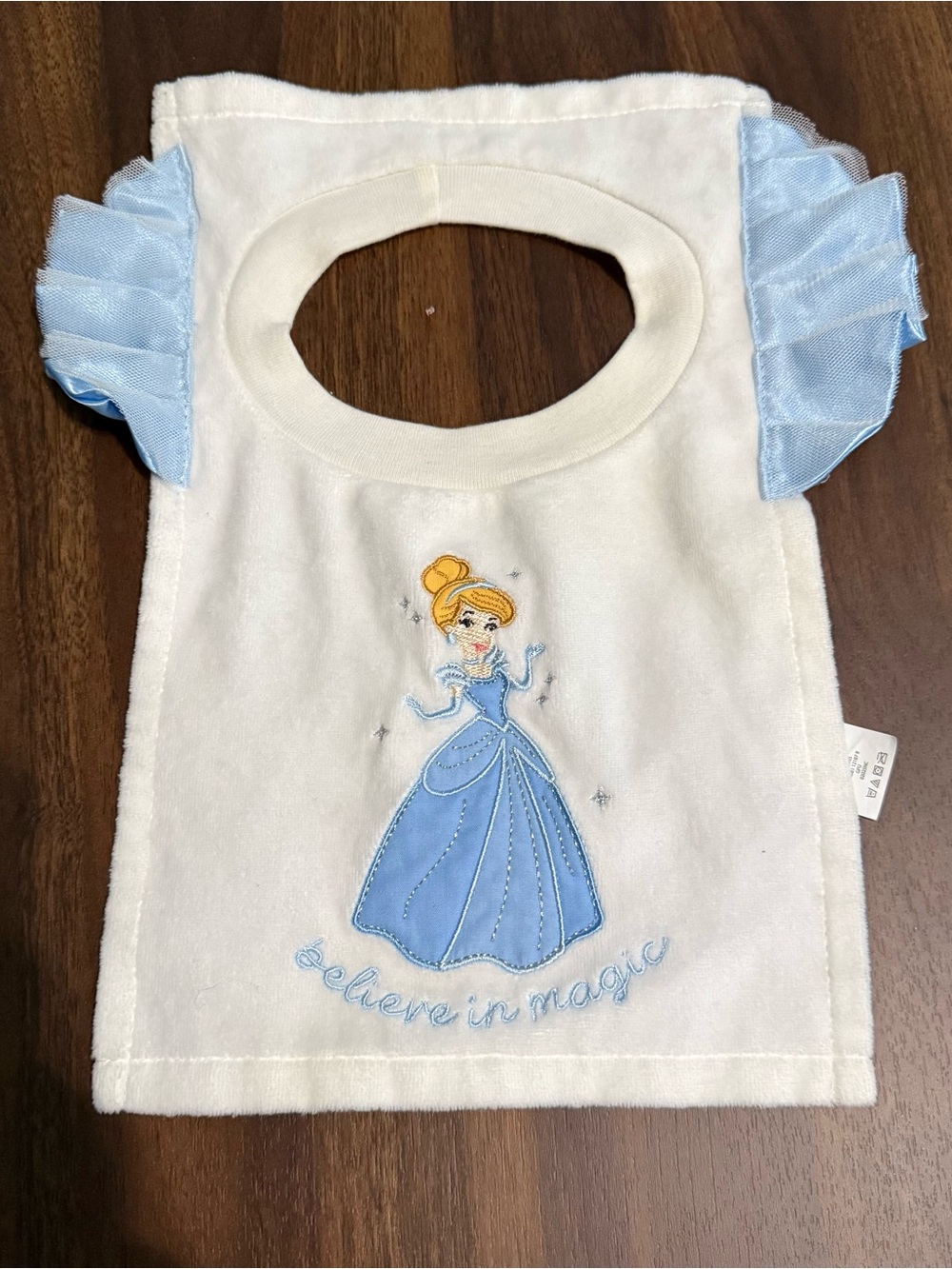 Baby girl Cinderella Disney bib
